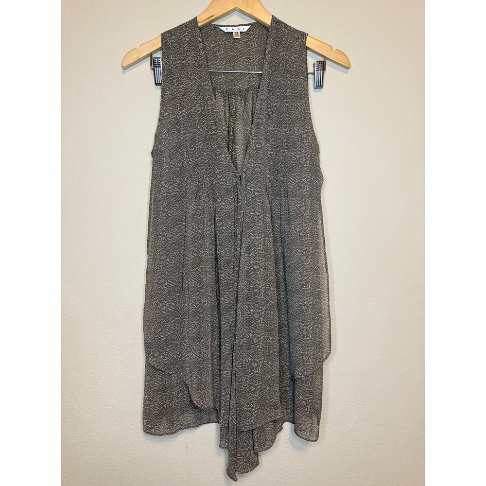 Cabi sleeveless draped blouse